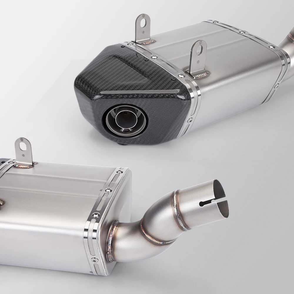 Leoncino 500 BJ500 New Motorcycle Exhaust System with Carbon Fiber Tip Muffler Pipe Front Link Modification